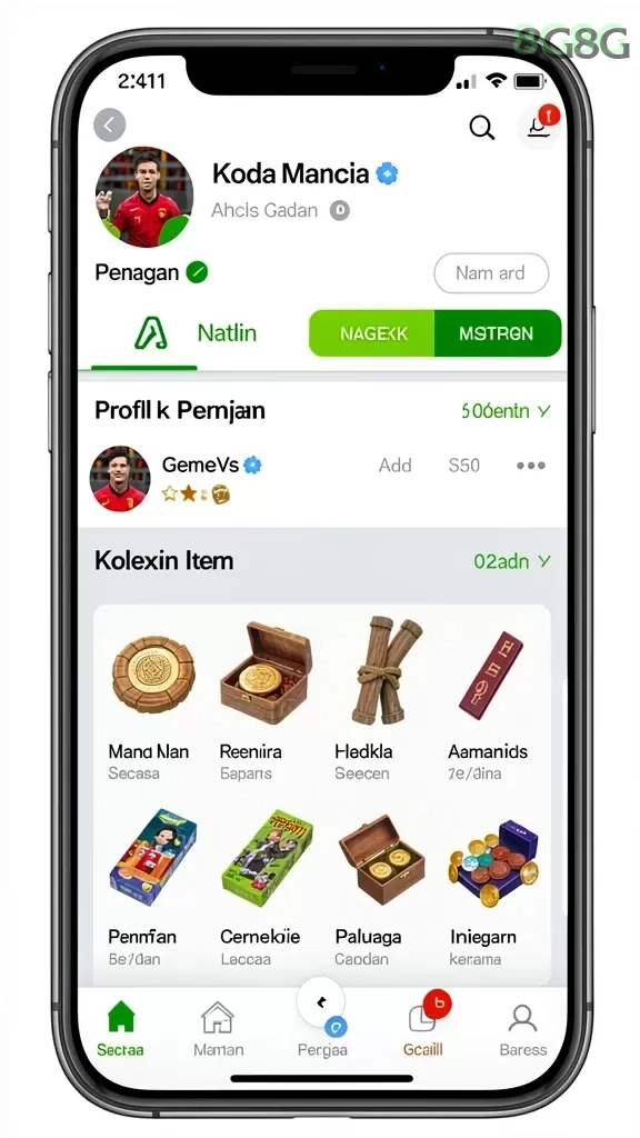 Cuplikan layar PLAYWIN123 — menu navigasi
